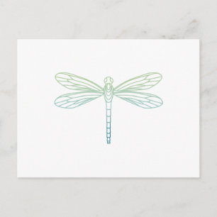 Dragonfly-contour Briefkaart