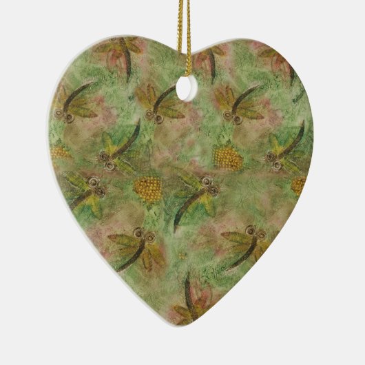 Dragonfly Cotton Snoep Heart Ornament (Rechts)