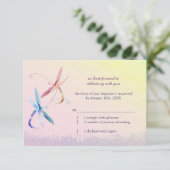 Dragonfly Country Wedding RSVP Kaartje (Staand voorkant)