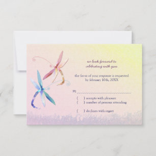 Dragonfly Country Wedding RSVP Kaartje
