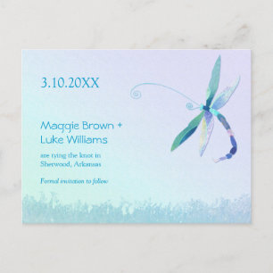 Dragonfly Country Wedding Save the Date Aankondigingskaart