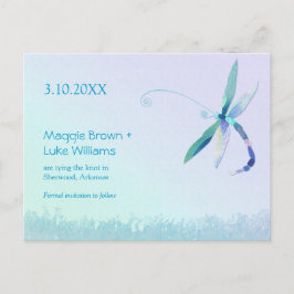 Dragonfly Country Wedding Save the Date Aankondigingskaart