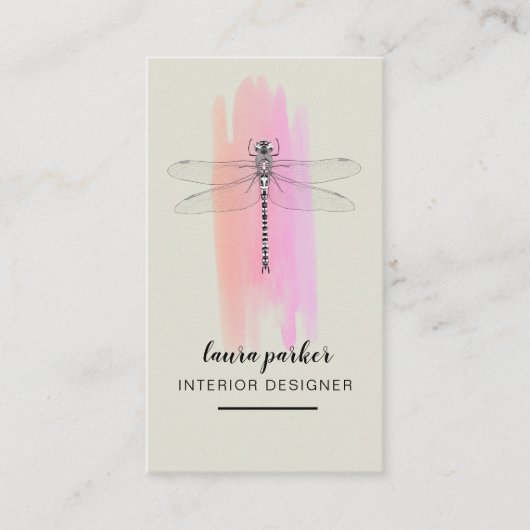 Dragonfly Creative Designer Natuur Consultancy Visitekaartje (Voorkant)