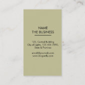 Dragonfly Creative Designer Natuur Green Visitekaartje (Achterkant)