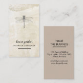 Dragonfly Creative Designer Natuur Minimale Visitekaartje (Voorkant / Achterkant)