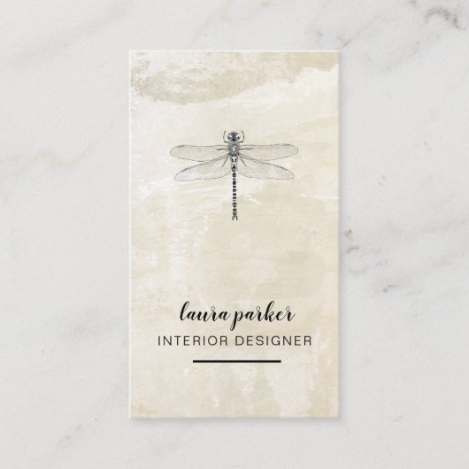 Dragonfly Creative Designer Natuur Minimale Visitekaartje (Voorkant)