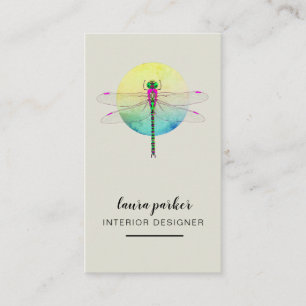 Dragonfly Creative Designer Natuur Roze Visitekaartje