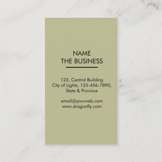Dragonfly Creative Designer Natuur Roze Visitekaartje (Achterkant)