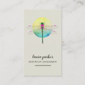 Dragonfly Creative Designer Natuur Roze Visitekaartje (Voorkant)