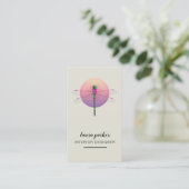 Dragonfly Creative Designer Natuur Roze Visitekaartje (Staand voorkant)