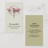 Dragonfly Creative Designer Natuur Wereldkaart Visitekaartje (Voorkant / Achterkant)