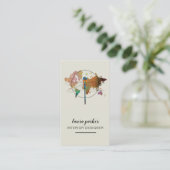 Dragonfly Creative Designer Natuur Wereldkaart Visitekaartje (Staand voorkant)