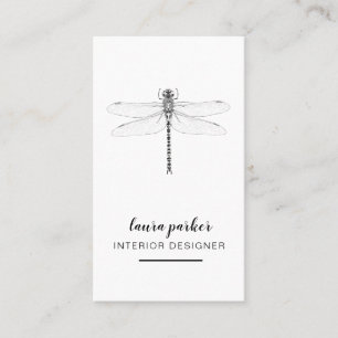 Dragonfly Creative Designer Natuur White Simple Visitekaartje