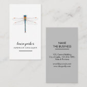 Dragonfly Creative Designer Natuur White Simple Visitekaartje (Voorkant / Achterkant)