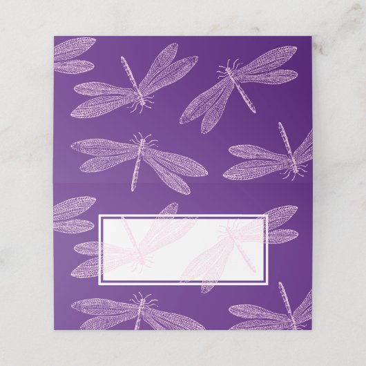 Dragonfly Custom Color Summer Party Plaatskaartje (Buitenkant ongevouwen)