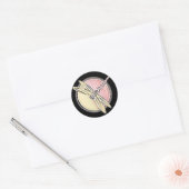 Dragonfly Cutout Ronde Sticker (Envelop)