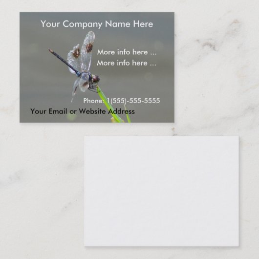 Dragonfly Damselfly-Visitekaartjes Visitekaartje (Voorkant / Achterkant)