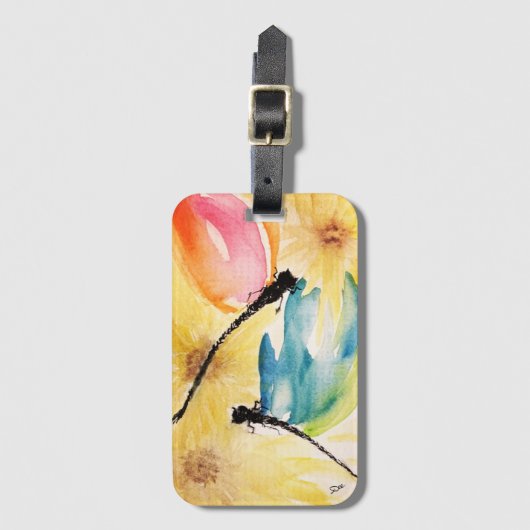 Dragonfly Dance Acrylisch Bagagelabel (Voorkant (verticaal))