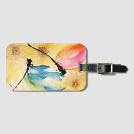 Dragonfly Dance Acrylisch Bagagelabel (Voorkant (horizontaal))