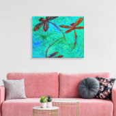 Dragonfly Dance Canvas Afdruk (Insitu (Woonkamer))