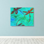 Dragonfly Dance Canvas Afdruk (Insitu (Houten vloer))