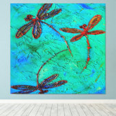 Dragonfly Dance Canvas Afdruk (Insitu (Houten vloer))