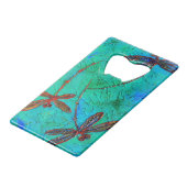 Dragonfly Dance Creditkaart Flessenopener (Voorkant Gekanteld)