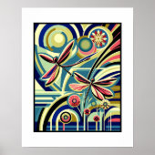 Dragonfly Dance: een Art Deco-vlucht Poster (Voorkant)