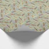 Dragonfly Dance Gold Cadeaupapier (Hoek)