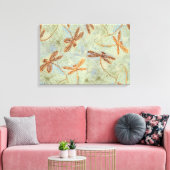 Dragonfly Dance Gold Canvas Afdruk (Insitu (Woonkamer))