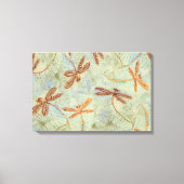 Dragonfly Dance Gold Canvas Afdruk (Voorkant)