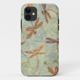 Dragonfly Dance Gold iPhone 11 Hoesje