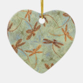 Dragonfly Dance Gold Keramisch Ornament (Voorkant)