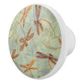 Dragonfly Dance Gold Keramische Knop (Rechts)