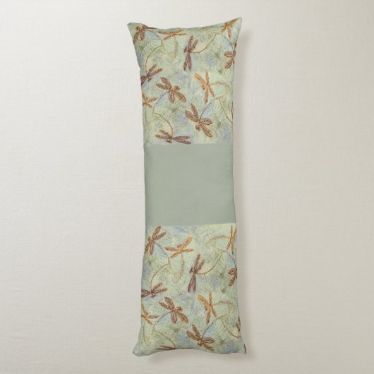 Dragonfly Dance Gold Lichaamskussen (Achterkant (Verticaal))