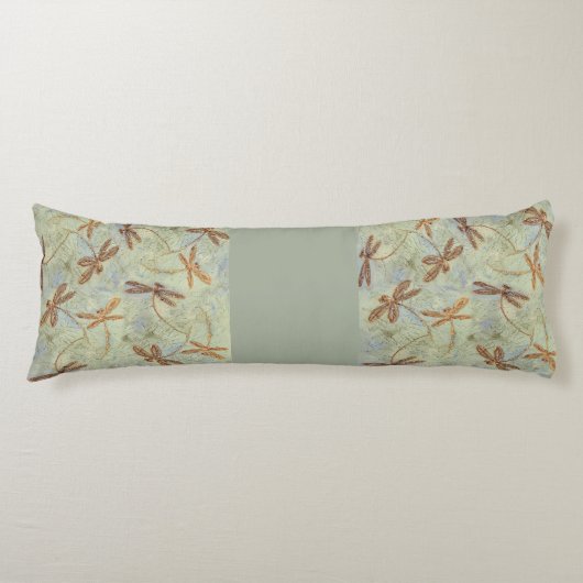 Dragonfly Dance Gold Lichaamskussen (Voorkant)