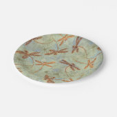 Dragonfly Dance Gold Papieren Bordje (Gekanteld)