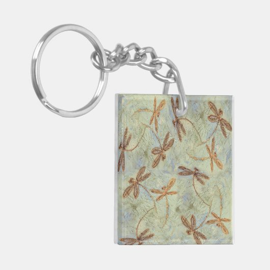 Dragonfly Dance Gold Sleutelhanger (Voorkant Links)