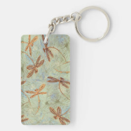 Dragonfly Dance Gold Sleutelhanger