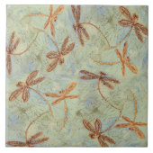 Dragonfly Dance Gold Tegeltje (Voorkant)