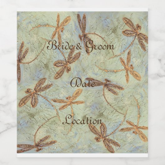 Dragonfly Dance Gold Wijn Etiket (Enkel label)