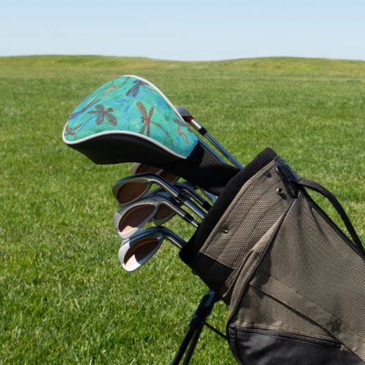 Dragonfly Dance Golf Club Head Hoesje Golfheadcover (Insitu)