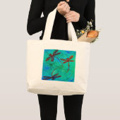 Dragonfly Dance Grote Tote Bag (Voorkant (product))