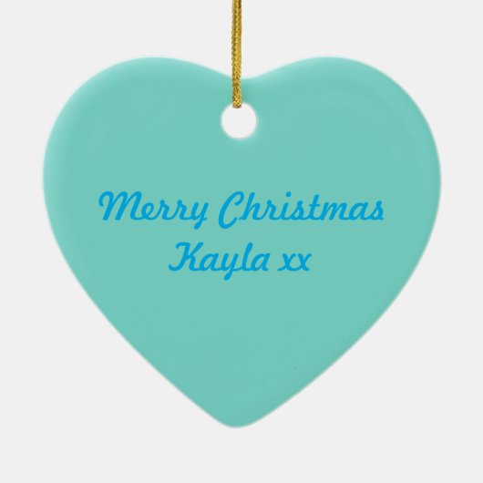 Dragonfly Dance Heart kerstversiering Aangepast Keramisch Ornament (Achterkant)