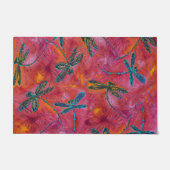 Dragonfly Dance Hot Fuchsia door Mat (Voorkant)