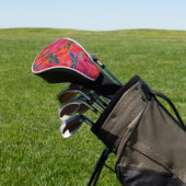 Dragonfly Dance Hot Fuchsia Golf Head Hoesje Golfheadcover (Insitu)