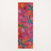 Dragonfly Dance Hot Fuchsia Yoga Mat (Voorkant)