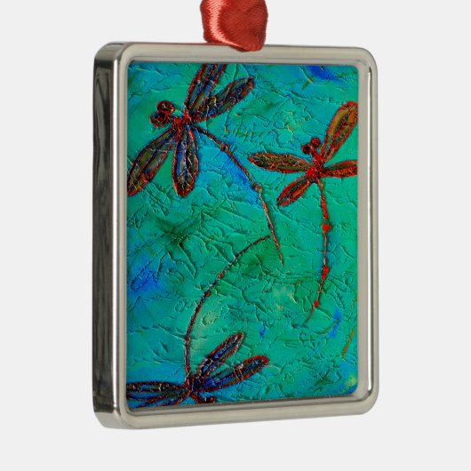 Dragonfly Dance Metalen Ornament (Rechts)