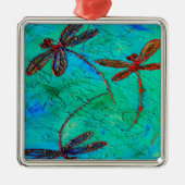 Dragonfly Dance Metalen Ornament (Voorkant)