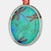 Dragonfly Dance Metalen Ornament (Links)